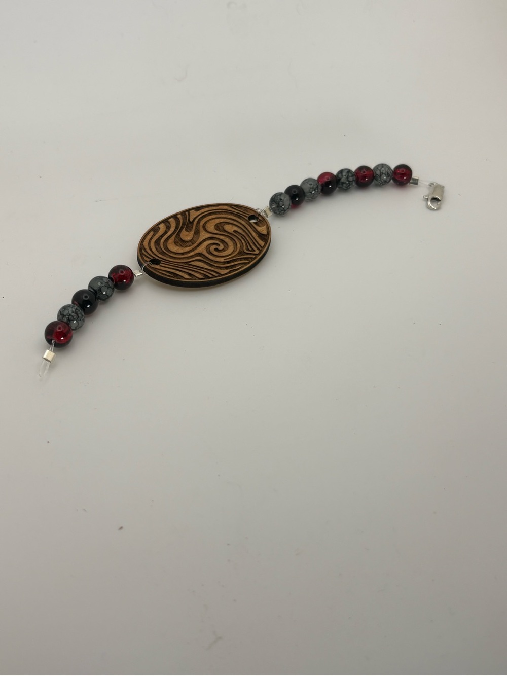 Handmade Laser Engraved Beaded Bracelet